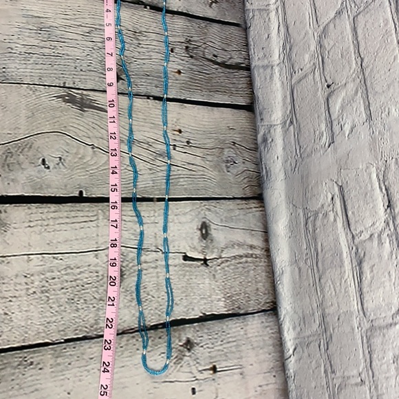 BEAUTIFULLY Beaded Blue/White Shoulder/Crossbody Mini Bag - Picture 11 of 17